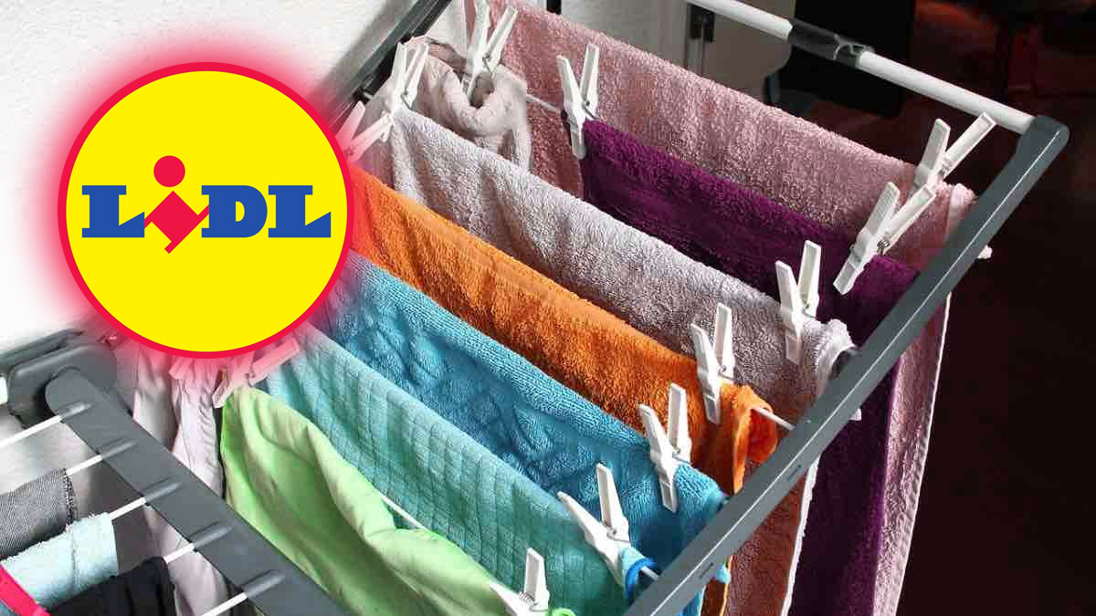 LIDL lanza un tendedero que permite secar hasta 5 coladas al mismo tiempo